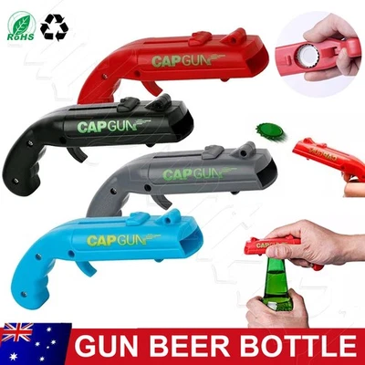 Beer Bottle Opener Cap Launcher Party Drinking Game Top Shooter Gun Plastic - image 1 of 4