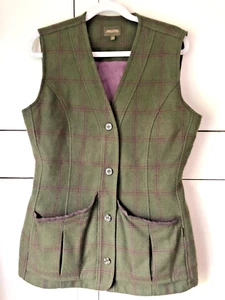 MUSTO Womens lambswool angora tweed shooting gilet UK 10 VGC SUPER CONDITION - Picture 1 of 16