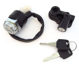 Square Plug Ignition Switch & Seat Lock Set - CB200/350F/360/500K/550K/750K - Picture 1 of 1