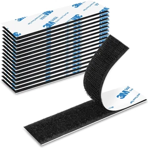 16 Pairs Hook and Loop Strips with Adhesive 1X4 Inch, Heavy Duty Interlocking Ta - Picture 1 of 12
