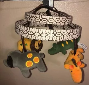 Lambs & Ivy Timbuktu mobile crib Gator lion elephant Giraffe~NO Music Box/mount - Picture 1 of 11