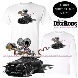 Camiseta Digirods Rat Rod Racer Chevy Chevrolet Impala último modelo dibujos animados coche - Imagen 1 de 7