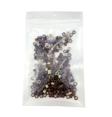 350 Multi Color 5mm Silicone Lined Micro-ring Links Beads Linkies for I Stick... - Image 1 of 4