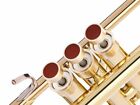 Bach Trumpet Custom Finger Buttons w.Natural stone Red Jasper. 3 Sizes. KGUBrass