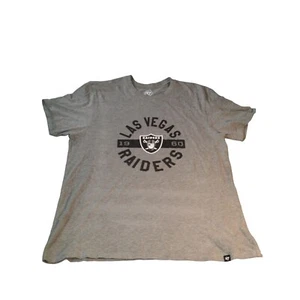 NFL Tshirt Men Sz XL 47 Brand Las Vegas Raiders Gray Black Casual Sportswear - Picture 1 of 7
