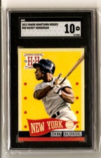 Rickey Henderson 2013 Panini Hometown Heroes #50 SGC 10 Gem Mint Pop:5 Yankees