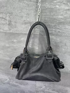 L.K. BENNETT Leather Soft Suede Hobo Bag Grab HandBag Black - Picture 1 of 24