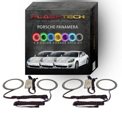 Kit halo LED multicolor cambiante RGB para faros Porsche Panamera 2010-2013 Foto 1 de 4