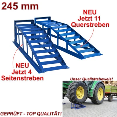 Auffahrrampe Rampe PKW 2x blau bis 245er Räder extra breit 2000kg pro Paar - Bild 1 von 4