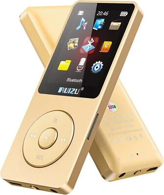 Reproductor MP3 Portátil A Batería Radio FM Bluetooth 5.3 32GB Pantalla 1,8” Oro - Imagen 1 de 4