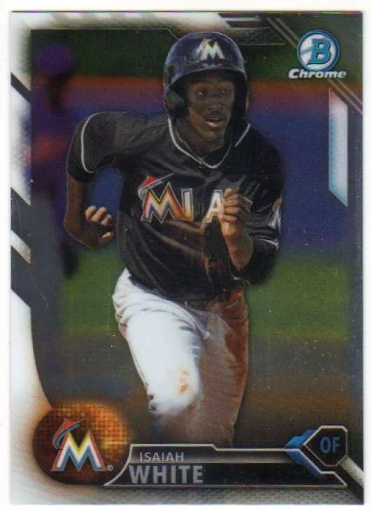 2016 Bowman Chrome Chrome Prospects #BCP203 Isaiah White Marlins - Image 1 of 1