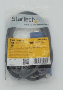 StarTech SVECON6 Cable - 6 Feet 3-In-1 Ultra Thin PS/2 VGA KVM Cable - Picture 1 of 5