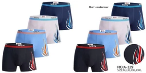 4x Men’s Boxers – Cotton Underwear with Striped & Flame Designs Soft Comfortable - Picture 1 of 1