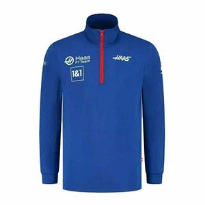 Haas Racing F1 Men's Team Fitted 1/4 Zip Sweatshirt - Picture 1 of 4