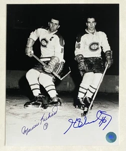 Maurice & Henri Richard Brothers Signed Montreal Canadiens 8x10 Photo & AJs COA - Picture 1 of 1