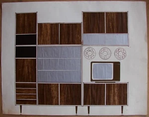 Ukrainian Soviet USSR industrial design sketch furniture television 1970s - Picture 1 of 4