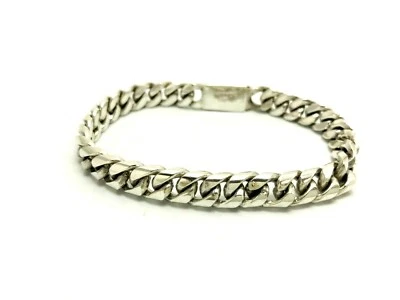 Taxco Mexican 925 Sterling Silver Curb Chain Bracelet  7.5", 19 cm, 37.5 grams - Image 1 of 4