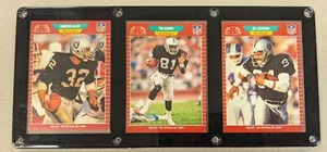 OAKLAND RAIDERS 3 CARD PLAQUE MARCUS ALLEN TIM BROWN BO JACKSON - Picture 1 of 1