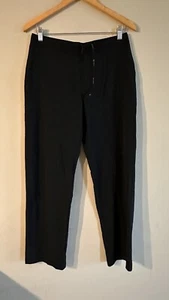 Sugoi Pants Black Wide Leg Nylon Zip Waist Drawstring Zip Pocket Size S - Picture 1 of 10