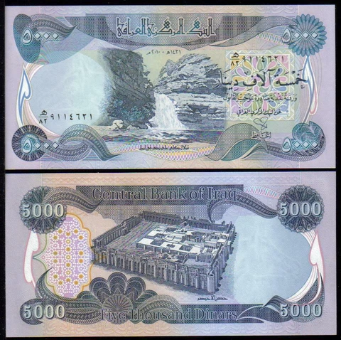 250,000 IRAQI DINAR - 50 x 5,000 IQD BANKNOTES (2003+) - ACTIVE & AUTHENTIC Cover