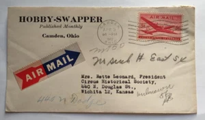 Vintage Advertising envelope cover Hobby Swapper postmark 1947 Camden, Ohio - Picture 1 of 2