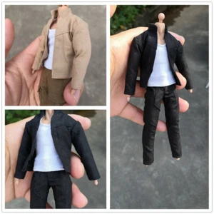 1/12 Trägertop + Jacke + Hose Anzug für 6" männlich schmale Actionfigur Körper Custom - Bild 1 von 10