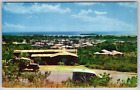 Pocztówka vintage - widok na wzgórze - wioska Agat Guam - wyspa zachodniego Pacyfiku