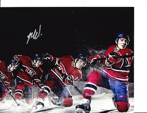 MONTREAL CANADIENSES MIKE CAMALLERI IMAGEN TRIPLE FIRMADA 8X10 - Imagen 1 de 1