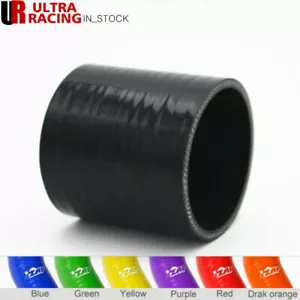 3" 76MM LENTH STRAIGHT TURBO/INTAKE PIPING SILICONE COUPLER HOSE BLACK - Picture 1 of 11