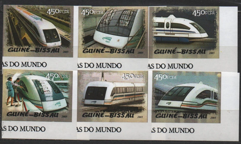Guinea Bissau pequeño lote de sellos MNH trenes 2005 Foto 1 de 1