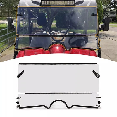 For Yamaha Rhino 450, 660, 700, 2004-2013 Clear Folding Windshield Full 0.177" - Image 1 of 4