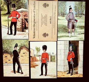 Hochwertiger Postkartensatz, Set #1, Volunteer Regiments of London - Bild 1 von 4