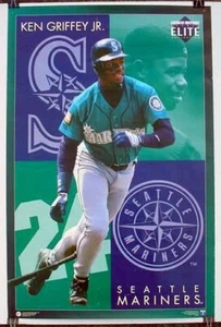 HTF 1994 COSTACOS BROS SEATTLE MARINERS KEN GRIFFEY JR POSTER ELITE SERIES 23X35 - Picture 1 of 15