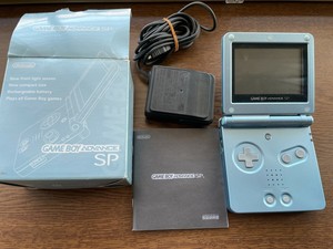 任天堂game Boy Advance Sp 银色视频游戏机 Ebay