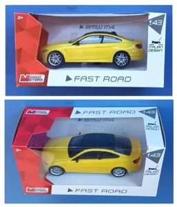 BMW M4 gialla modellismo 1:43 Mondo Motors Fast Road metal body Italian design - Foto 1 di 1
