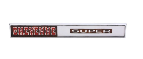 Trim Parts "Cheyenne Super" Dash Panel Glovebox Emblem For 1971 Chevy Trucks USA - Image 1 of 4