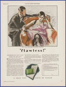 Vintage 1928 WOODBURY'S Facial Soap Beauty Bathroom Art Decor 1920's Print Ad - Picture 1 of 1