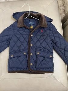 POLO RALPH LAUREN Boys' Water-Repellent Barn Jacket 4T Navy - Picture 1 of 9