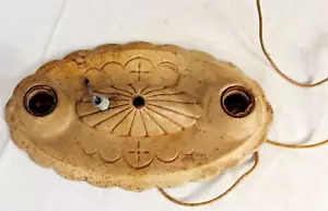 Antike Art Deco Leuchte Dual Light Sockets Leuchte #1 John C Virden Co. - Bild 1 von 19