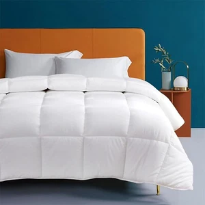 100% Cotton Cover Down Alternative Comforter Twin - Ultra-Soft Skin-Friendly ... - Picture 1 of 10