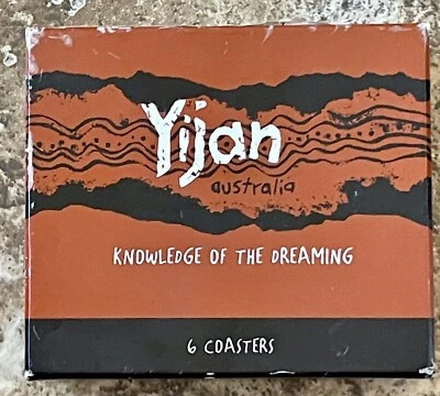 Arte aborigen Yijan Conocimiento de los sueños 6 posavasos Australia Colocaciones Foto 1 de 4