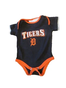 Detroit Tigers MLB Baseball Infant Snap Bodysuit 0-3 M Blue/Orange - Picture 1 of 2
