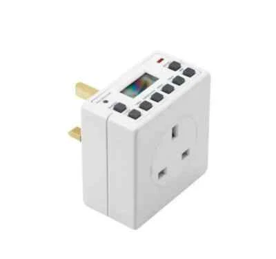 Programmable 13Amp 7 Day LCD Digital Electronic Plug-in Timer Switch Socket UK - Image 1 of 2