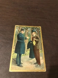 HUMOR - POSTED POSTCARD - WHAT IS THIS LANTERN FOR?.... DATE STAMPED 1909 - Picture 1 of 2