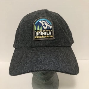 Eddie Bauer Mount Rainier Hat OSFA Gray Wool Blend Adjustable StrapBack Cap Gray - Picture 1 of 8