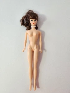 DE COLECCIÓN 1993 MATTEL BARBIE REPRO 1958 morena, ojos azules, cola de caballo, perlas desnudas - Imagen 1 de 13