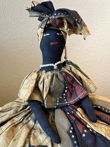 Vintage African American Cloth Pillow Doll, Pillow Doll, Folk Art Doll - Picture 1 of 15