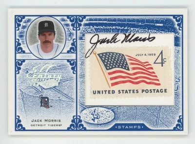Jack Morris 2005 Leaf Century Stamps Signature Blue Auto /100 #S-38 Detroit - Image 1 of 3