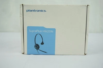 Auriculares de banda ancha Plantronics HW251N SupraPlus en la oreja - negros - nunca usados Foto 1 de 2