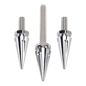 3 Spiked Windshield Bolts For Street Glide FLHX Electra Glide FLHT 14-24 Silver - Picture 1 of 8